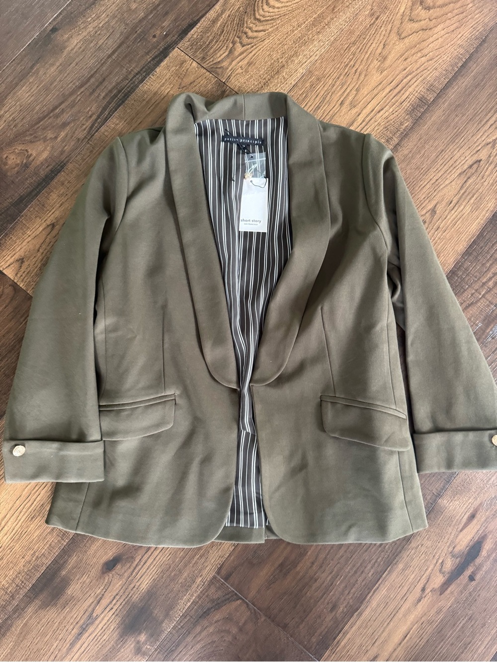 Olive Shawl-Collar Blazer Jacket by A New Day